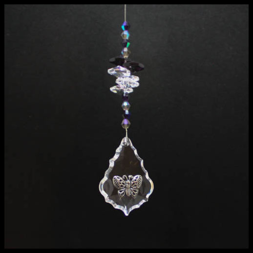 Butterfly Star Flake Crystal Suncatcher