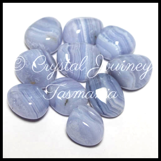 Blue Lace Agate Crystal Tumbled Stones