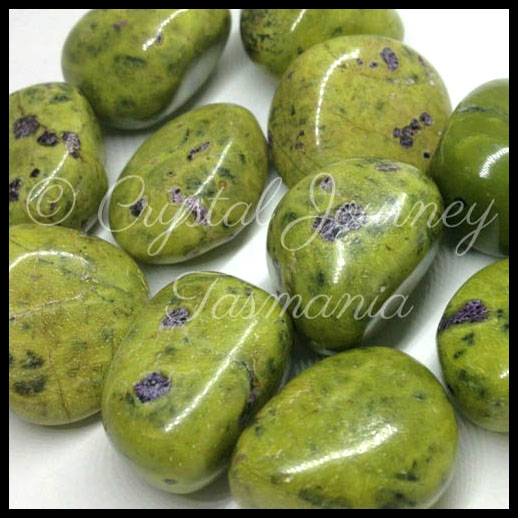 Stichtite & Serpentine Crystal Tumbled Stone