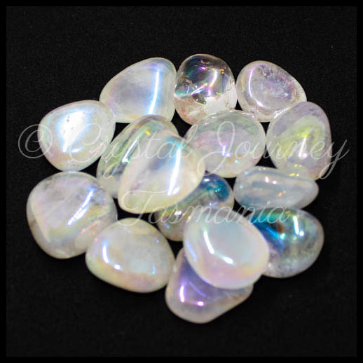 Rainbow Angel Aura Quartz Tumbled Stone