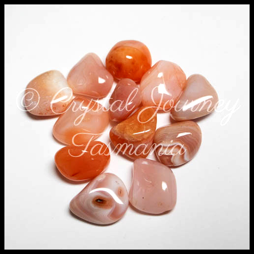 Apricot Lace Agate Crystal Tumbled Stones