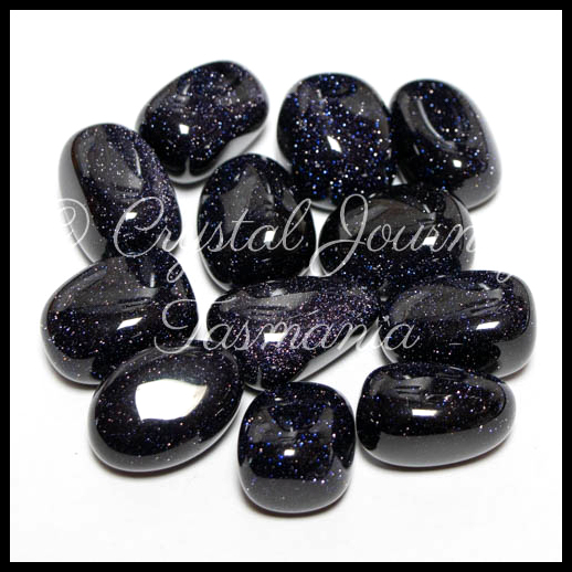 Blue Goldstone Crystal Tumbled Stone