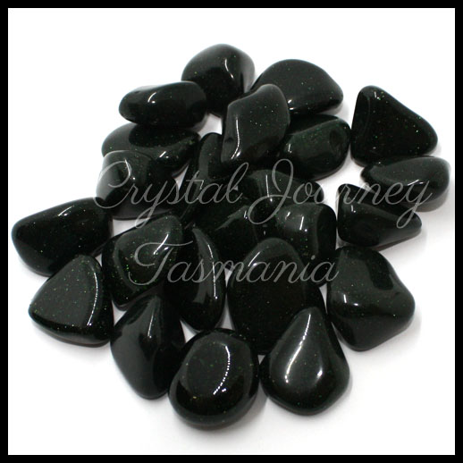 Green Goldstone Crystal Tumbled Stone