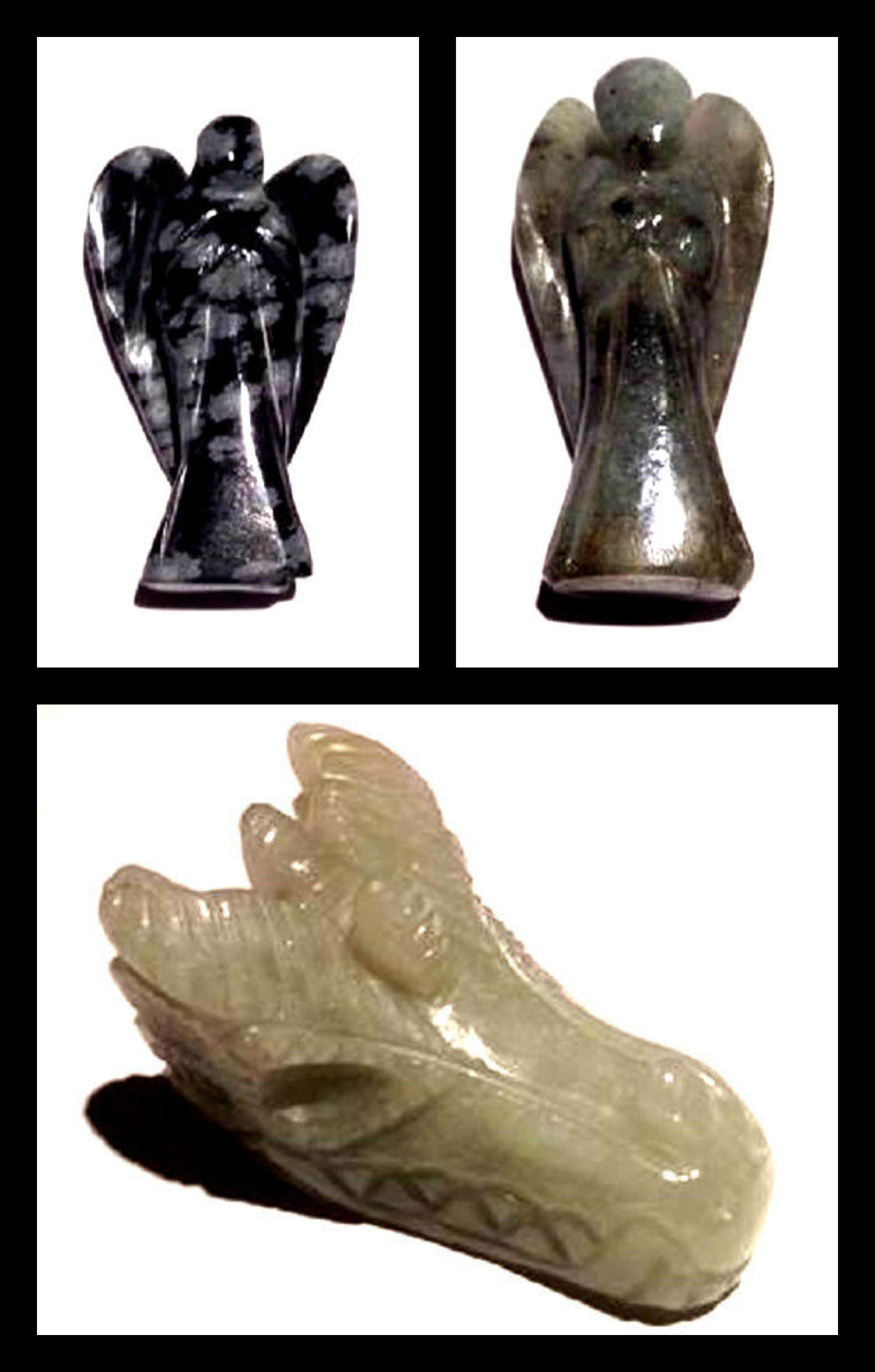 Carved Angels & Dragon Skull